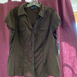 Women’s Sonoma blouse, brown, XL